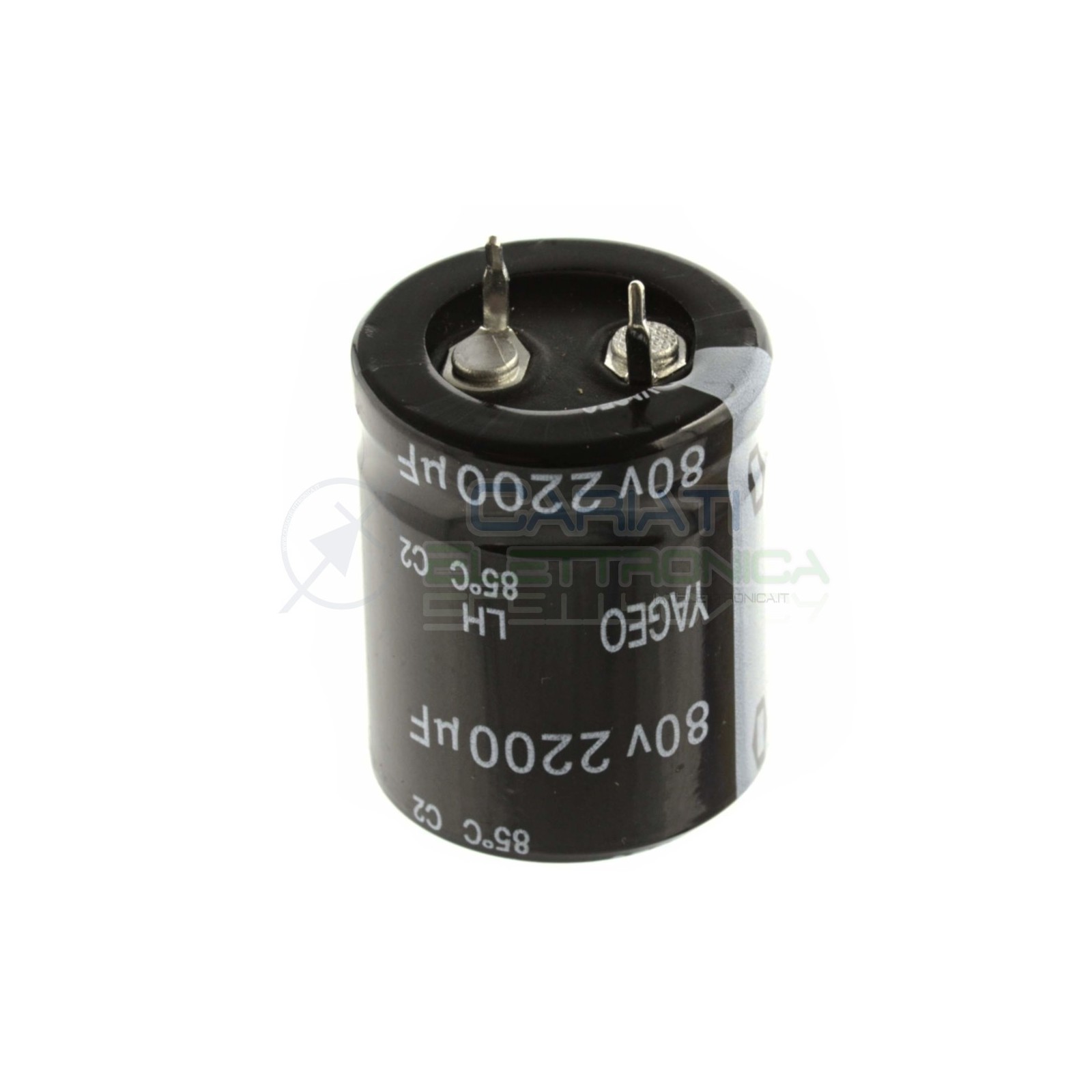 Condensatore Elelettrolitico SNAP IN 2200uF 80V 22 X 30 mm 85° PASSO 10mm YAGEO