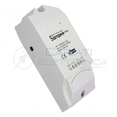 Sonoff Pow 16A POW WiFi Wireless Smart Swtich monitor consumi energetici tempo