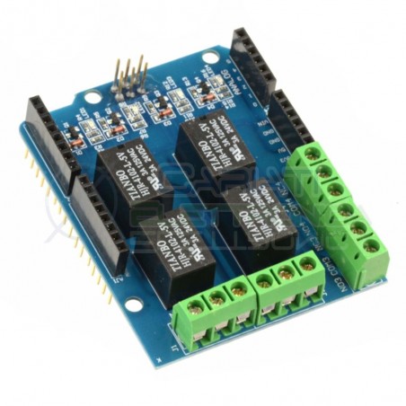 MODULO SCHEDA RELE' 4 CANALI per ARDUINO 5Vdc CON LED