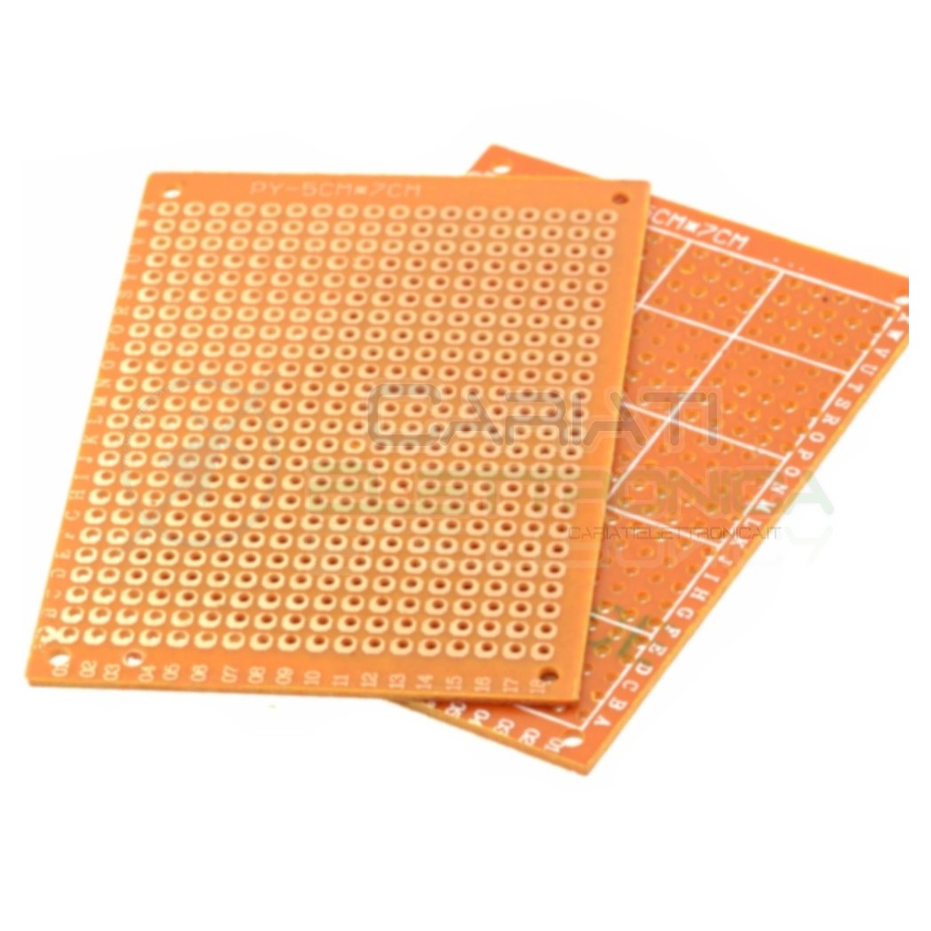 2 PEZZI BASETTA MILLEFORI BREADBOARD 70x50mm Bachelite Mono Faccia Generico