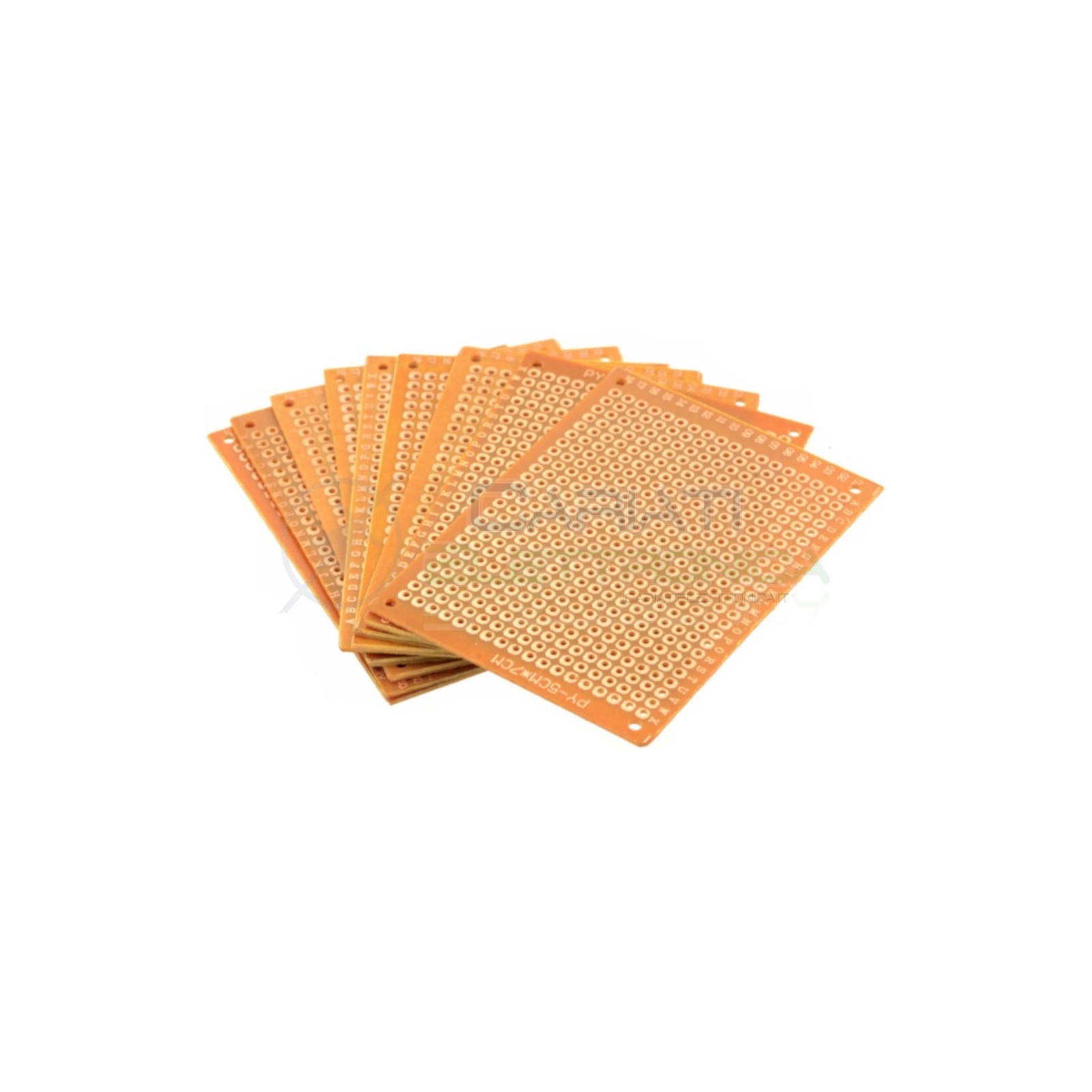 10 PEZZI BASETTA MILLEFORI BREADBOARD 70 x 50 mm Bachelite Mono FacciaGenerico