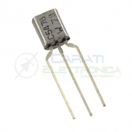 50 PEZZI BC547 NPN Transistor TO92 45V 500mW 100mA 110 hFE