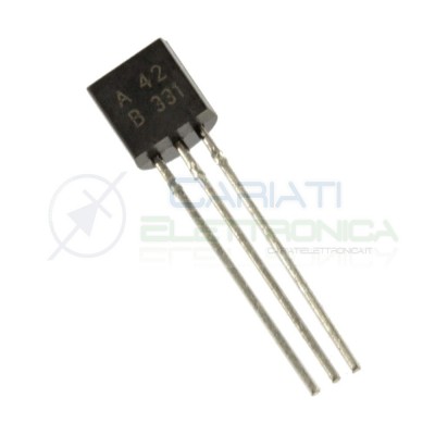 10 PEZZI A42 MPSA42 MPSA42BK Transistor NPN 0,5A 500mA 300V TO-92 625mWDIOTEC SEMICONDUCTOR