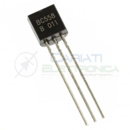 50 PEZZI BC558 Transistor PNP 65V 0,1A TO92
