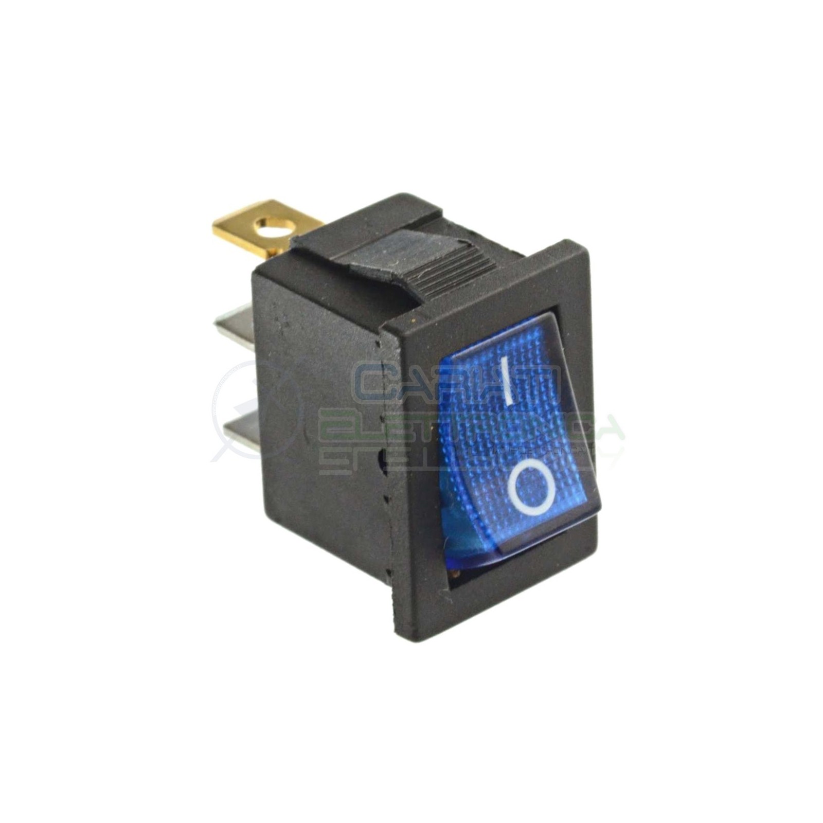 Interruttore Blu a Bilanciere 0 1 ON OFF 6A 250V da pannello con Luce SPST