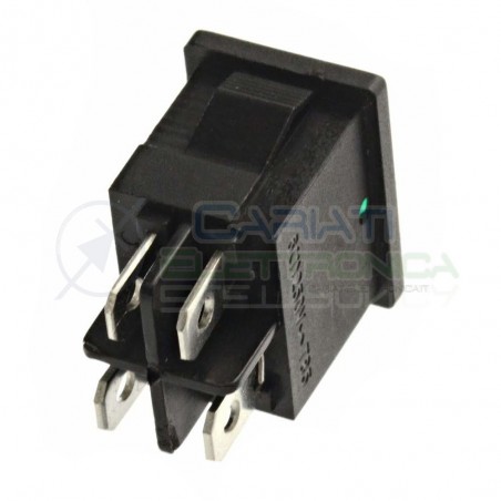 Interruttore Rosso A Bilanciere Bipolare ON OFF 6A 250V Da Pannello Con Luce DPST