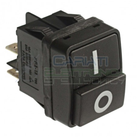 Interruttore a Bilanciere bipolare 250V 16A rocker DPST ON OFF 0 1