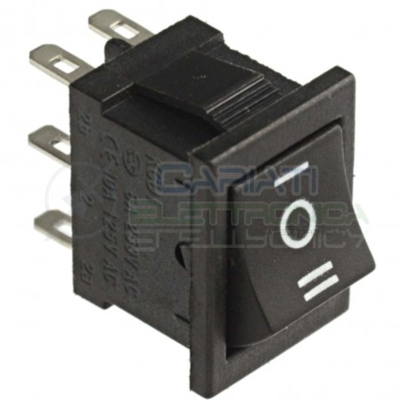 Interruttore Deviatore a Bilanciere 6A 250V ON OFF ON Bipolare DPDT Rocket