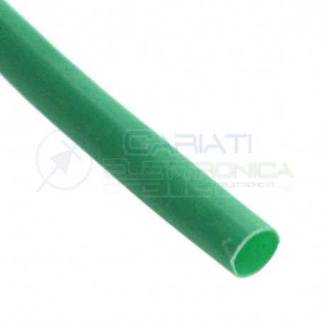 10 METRI DI Guaina Termoretraibile da 1,5mm VERDE Termorestringente 10m
