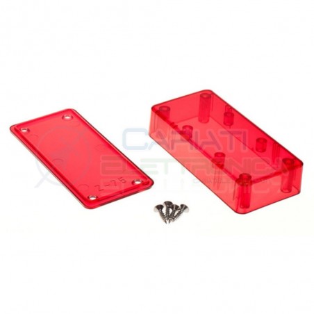 CONTENITORE PLASTICO ROSSO 95x23x45 CUSTODIA PLASTICA ELETTRONICA
