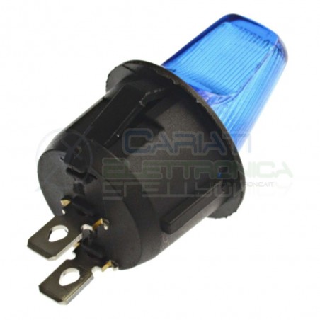 Interruttore a Bilanciere con Leva unipolare da pannello Blu ON OFF 6A 250V SPST