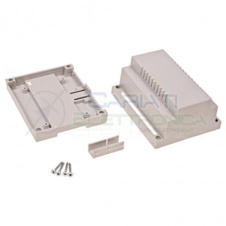 Contenitore Custodia DIN per Guida 90 x 107 x 65 Antifiamma V0 Grigio Domotica