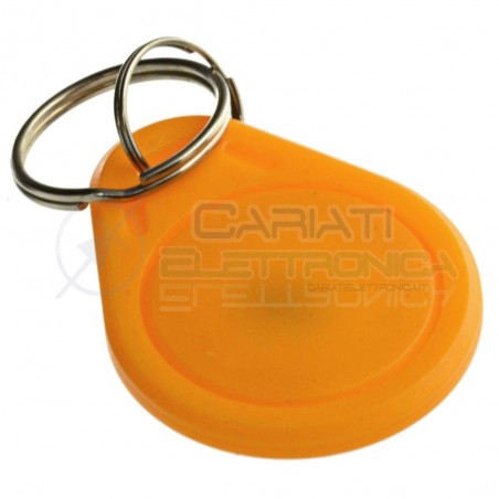 2 PEZZI CHIAVE TRANSPONDER TAG RFID ARANCIONE compatibile RC522 EM4100 13,56 MHz