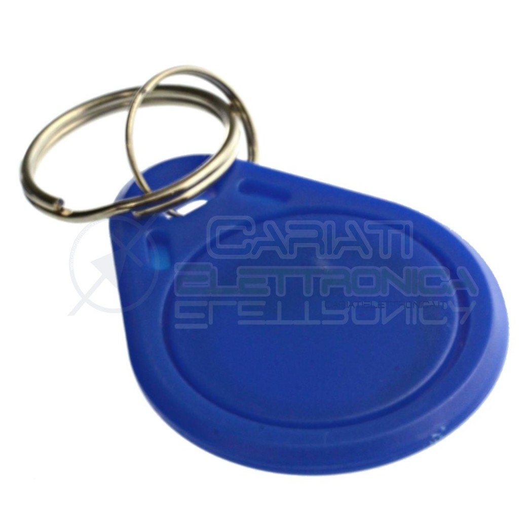 2 PEZZI CHIAVE TRANSPONDER TAG RFID BLU compatibile RC522 EM4100 13,56 MHz