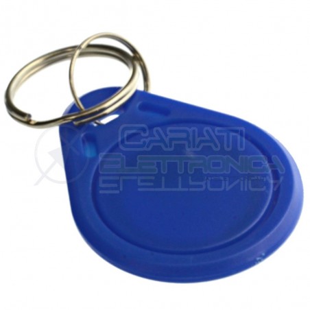 2 PEZZI CHIAVE TRANSPONDER TAG RFID BLU compatibile RC522 EM4100 13,56 MHz