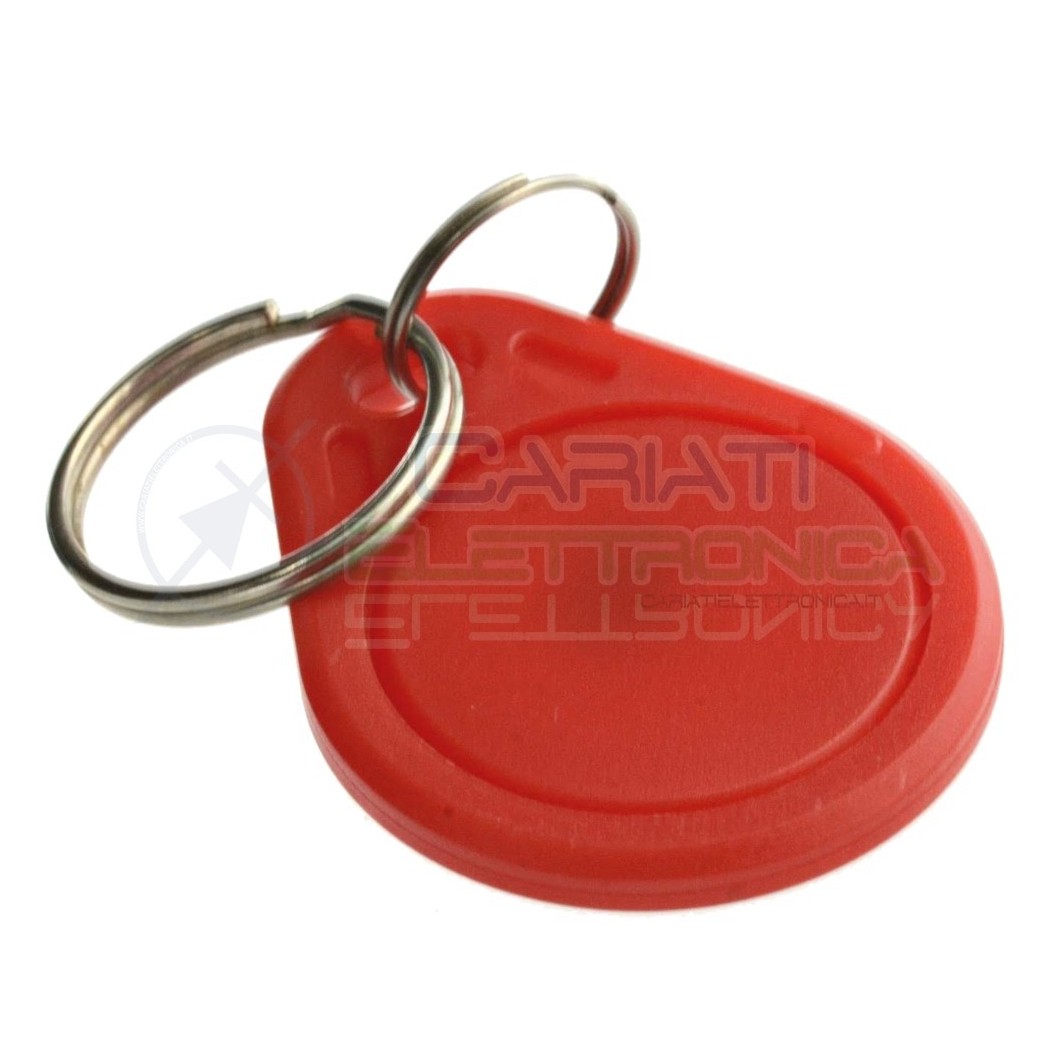 2 PEZZI CHIAVE TRANSPONDER TAG RFID ROSSO compatibile RC522 EM4100 13,56 MHz