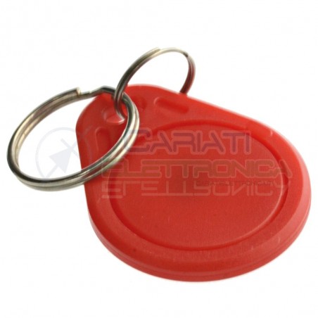 2 PEZZI CHIAVE TRANSPONDER TAG RFID ROSSO compatibile RC522 EM4100 13,56 MHz