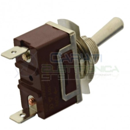 Interruttore a Leva 12V 15A On Off Cromato Bilanciere Auto Moto Tuning BatteriaGenerico