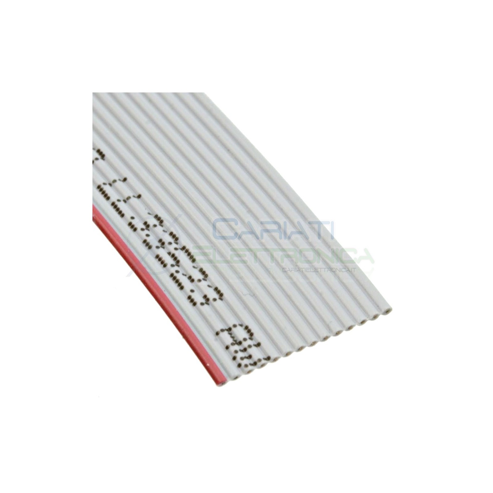 50cm DI CAVO PIATTO FLAT IDC MULTIPOLARE 28 AWG 14 POLI PIN PASSO 1,27 GRIGIO