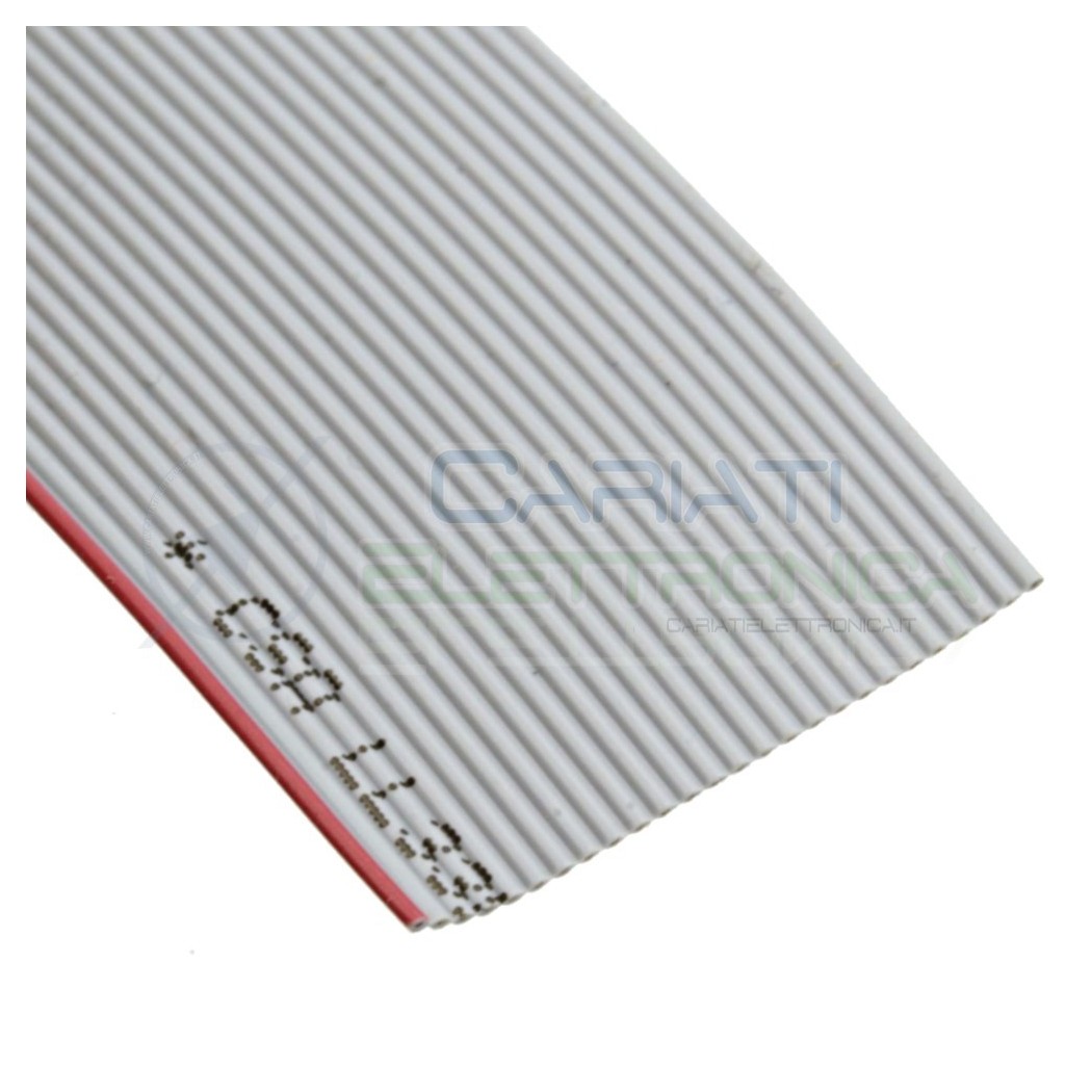 50cm Cavo Piatto Flat 26 Poli 26Pin Ribbon Idc flessibile 28AWG Passo 1,27mm Grigio