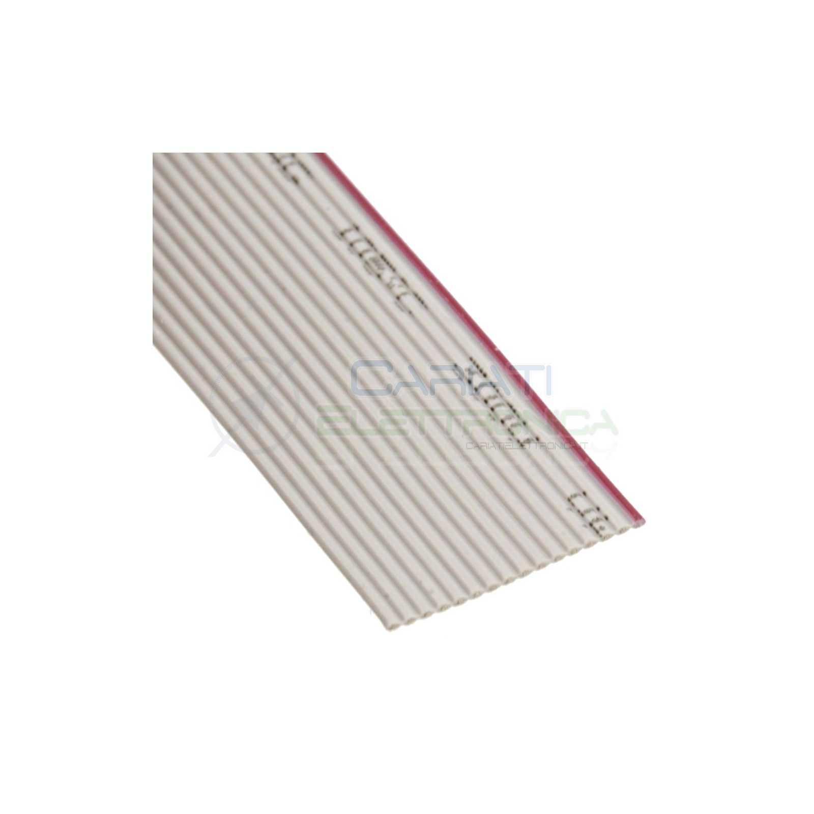 50cm DI CAVO PIATTO FLAT IDC MULTIPOLARE 28 AWG 16 POLI PIN PASSO 1,27 GRIGIO