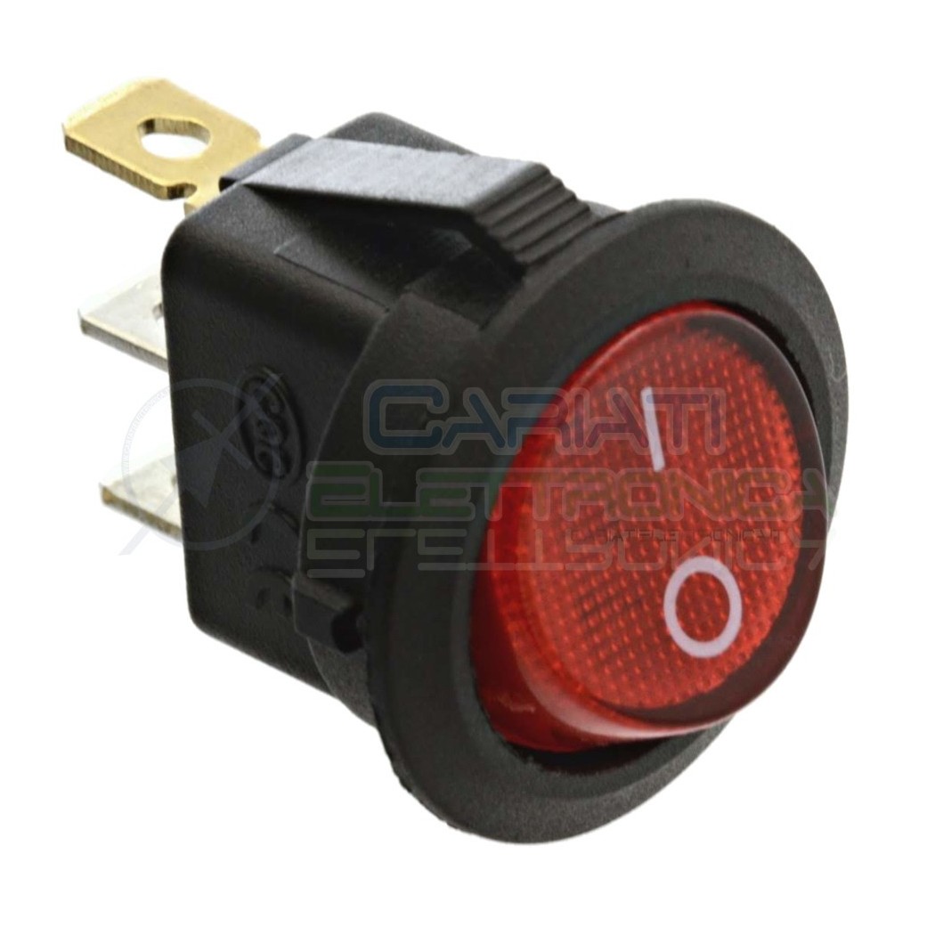 Interruttore a Bilanciere Con Led Rosso 20A 12V SPST da Pannello