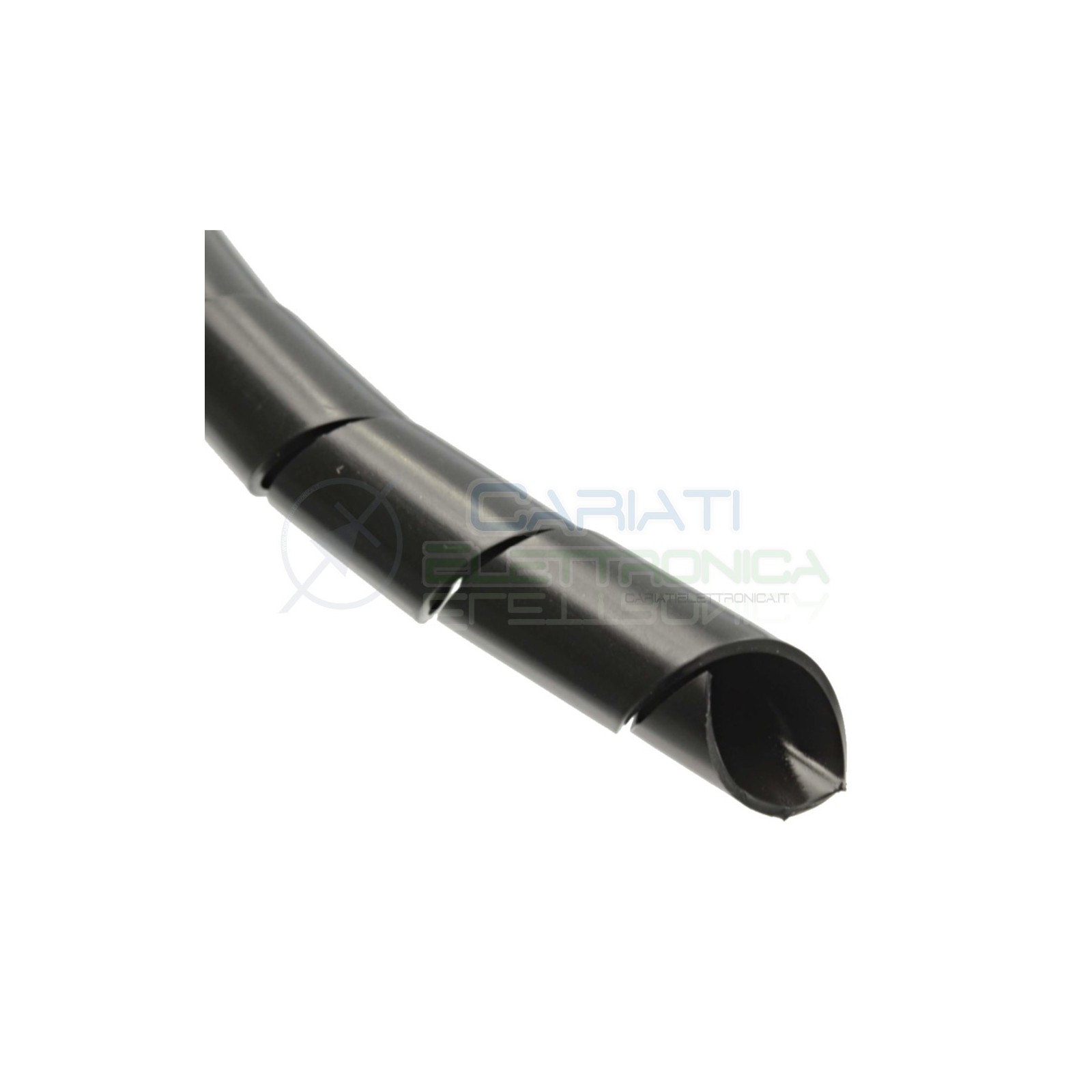 Guaina a Spirale Avvolgicavo NERA Diametro 6mm Lunghezza 10 m Spiral Wrapping