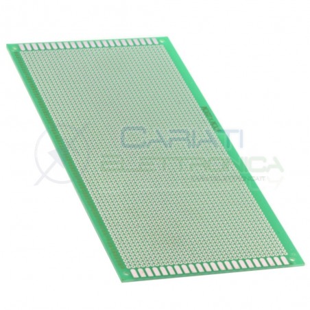 Basetta millefori 220x100mm in Vetronite Mono Faccia Passo 2,54mm Breadboard Cariati Elettronica