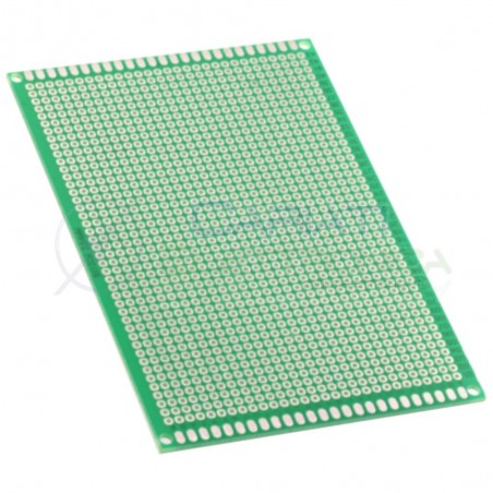 Basetta millefori 120x80mm in Vetronite Doppia Faccia Passo 2,54mm breadboard Cariati Elettronica