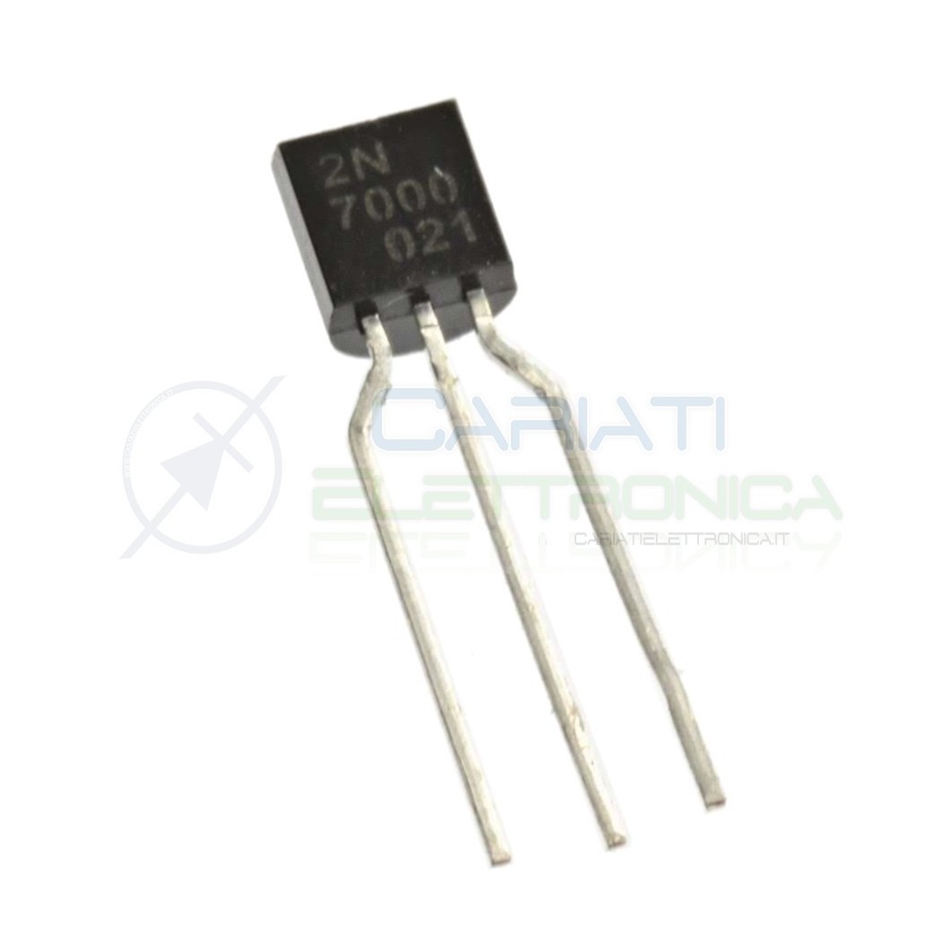 4 PEZZI Mosfett 2N7000 Fairchild Canale N 200mA 60V 0.4Watt TO-92 Fairchild