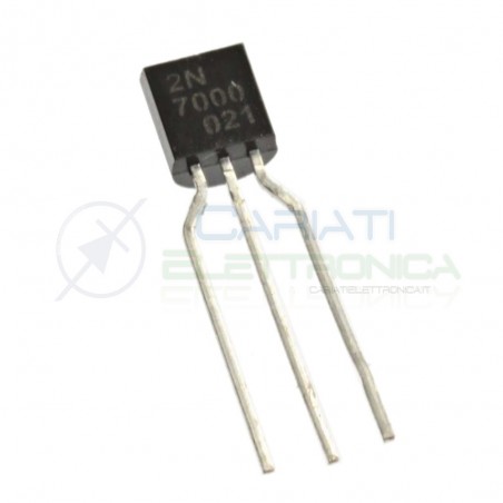 4 PEZZI Mosfett 2N7000 Fairchild Canale N 200mA 60V 0.4Watt TO-92 Fairchild