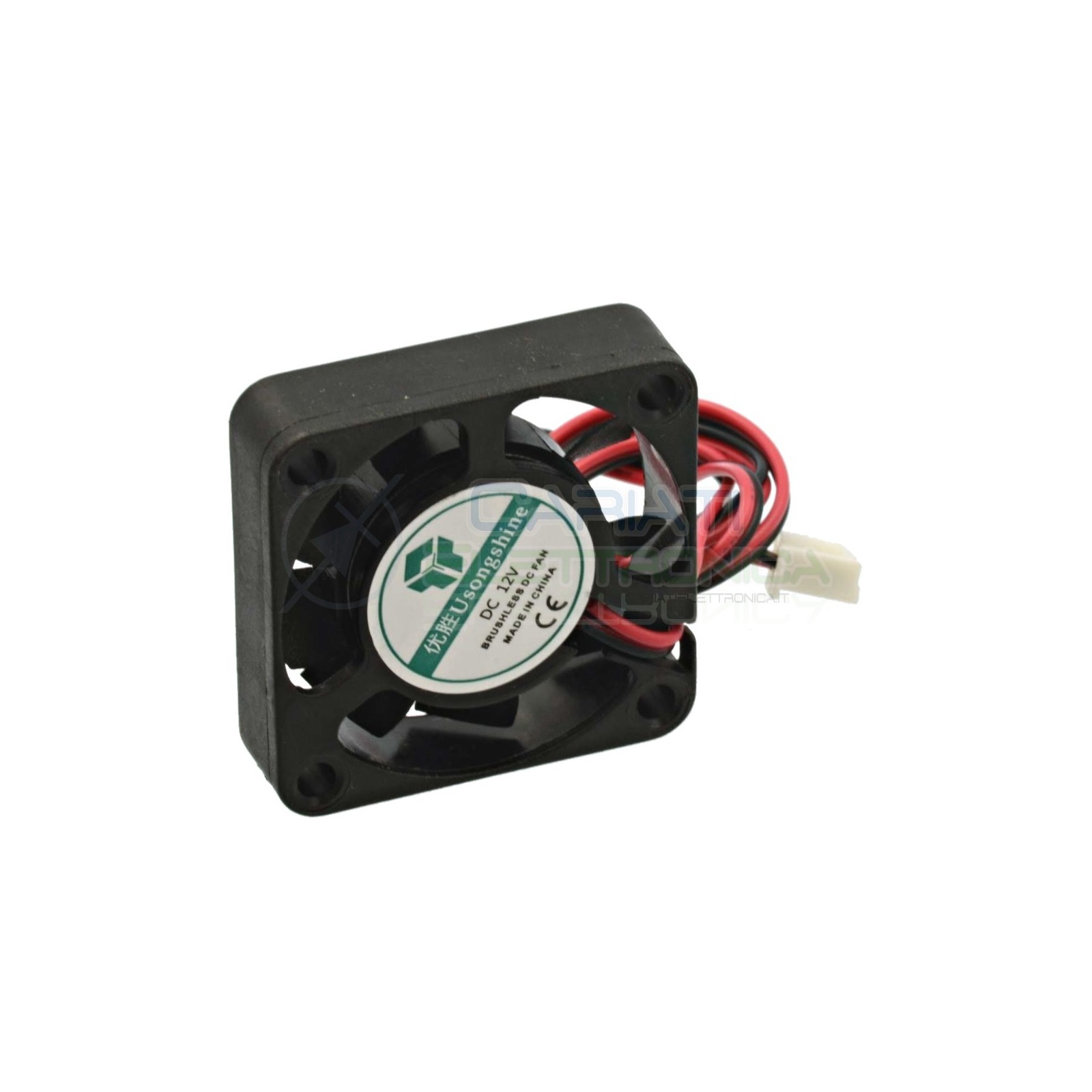 Ventola assiale nera 40 x 40 x 10 mm 12V DC Cooling fan Dissipazione Ventilazione