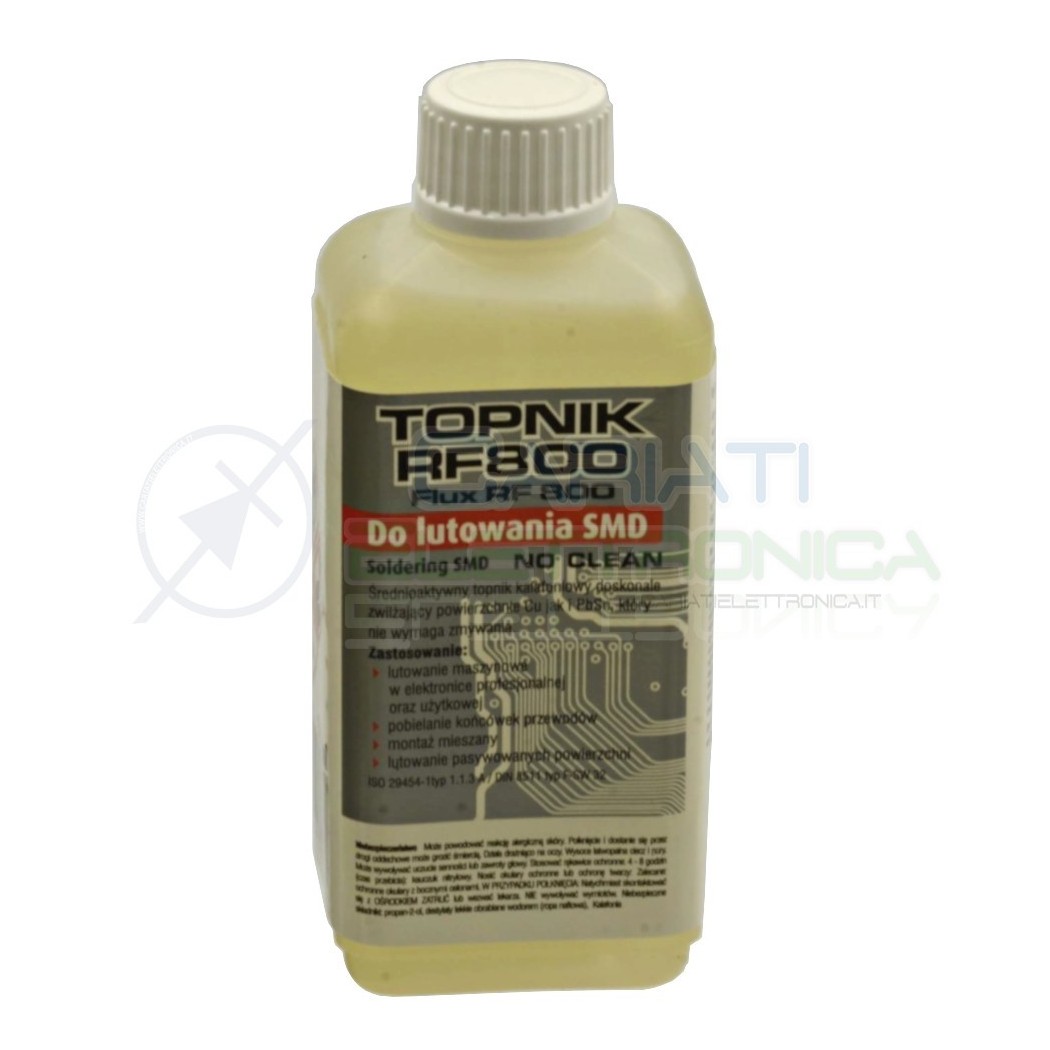 Flussante Rf800 Liquido no Clean 100ml con Pennello per Saldature SMD riparazioni AgThermopasty