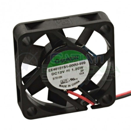 Ventola 40x40x10 mm 12V silenziosa stampa 3D 1.2W 0.1A Sistema di raffreddamento Sunon