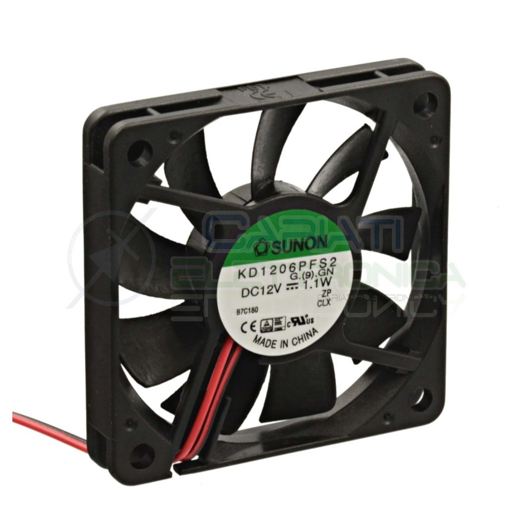 Ventola SUNON 60 x 60 x 10 12V 0.09A 1.1W Dissipazione Ventilazione Sunon