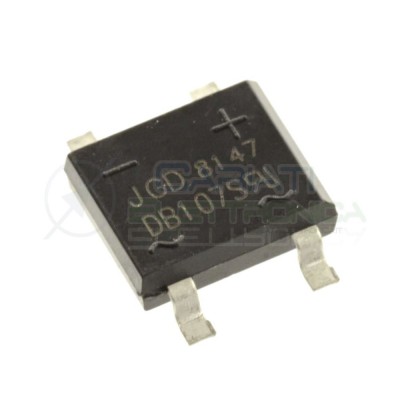 2 PEZZI Ponte di diodi DB107S SMD 1A 1000V raddrizzatore 4 pin