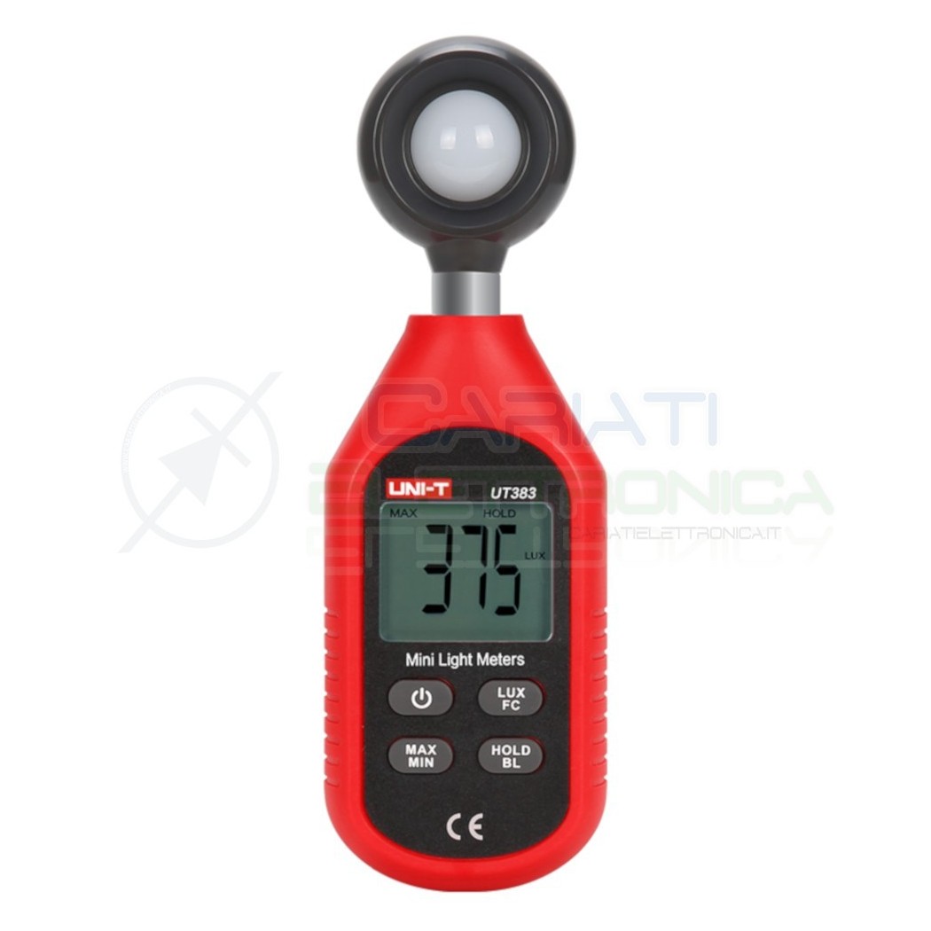 LUXMETRO DIGITALE 0÷9999LUX UNI-T UT383 Tester per misurare intensità Luce Luxometro UNI-T