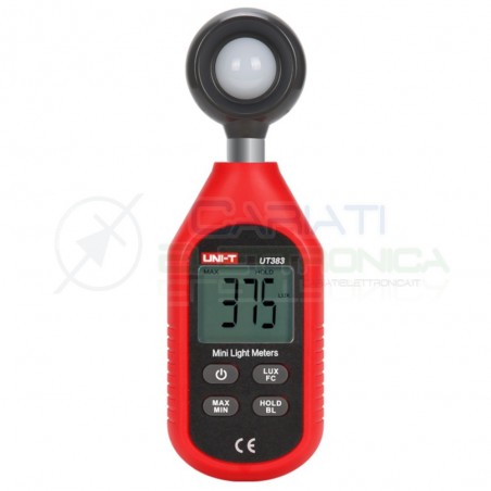 LUXMETRO DIGITALE 0÷9999LUX UNI-T UT383 Tester per misurare intensità Luce Luxometro UNI-T