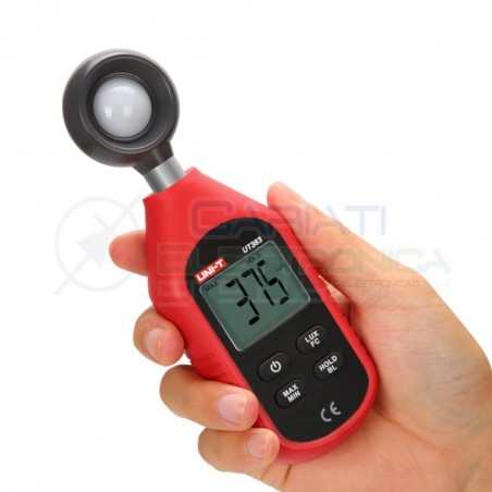 LUXMETRO DIGITALE 0÷9999LUX UNI-T UT383 Tester per misurare intensità Luce Luxometro UNI-T