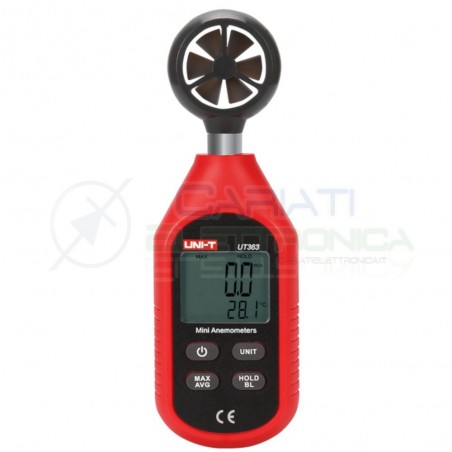 ANEMOMETRO DIGITALE 0÷45 m/s UNI-T UT363 Tester per misurare la velocità del ventoUNI-T