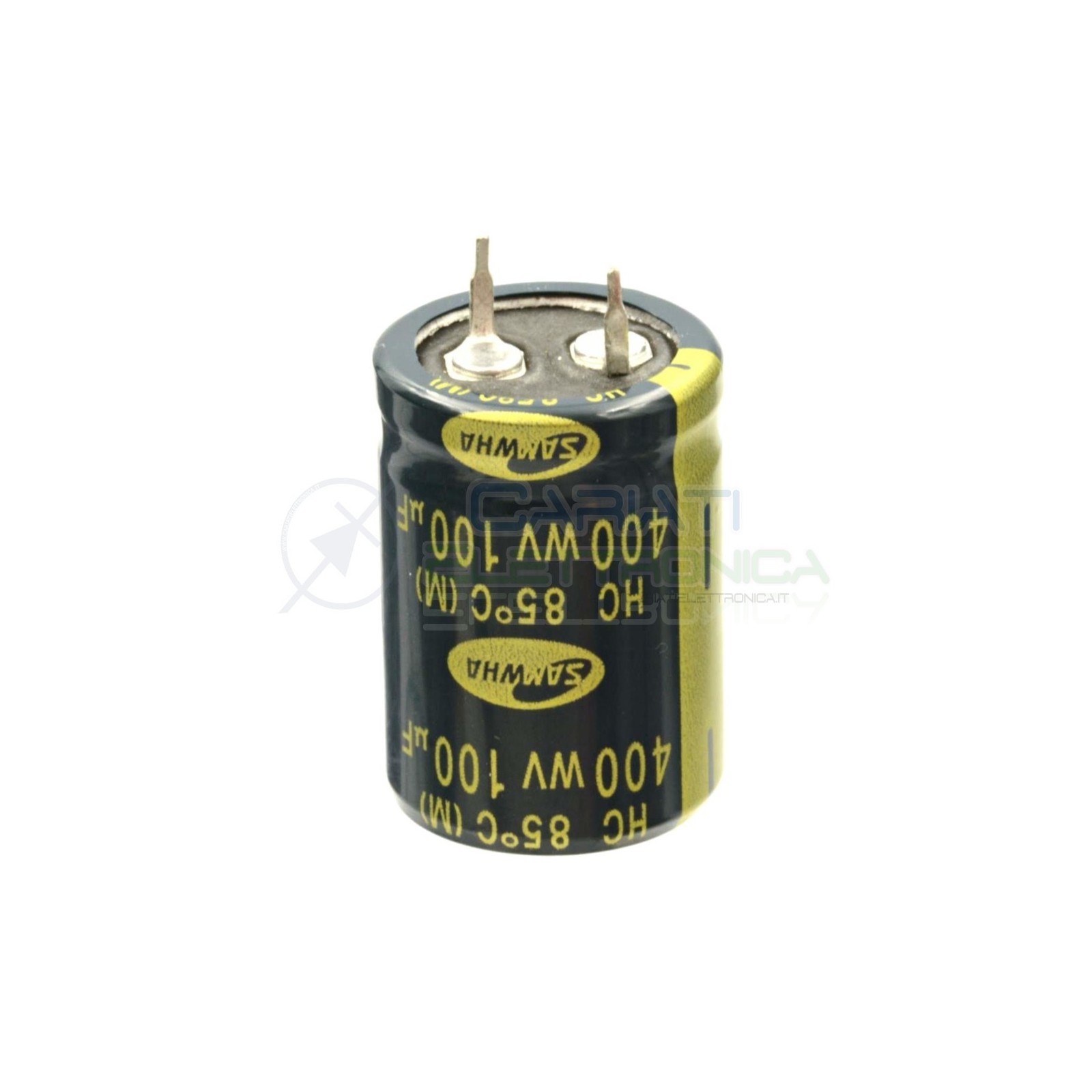 CONDENSATORE ELETTROLITICO 100uF 100 uF 400V 85°C 22x30 mm Passo 10mm SAMWHA Samwha