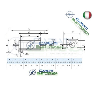 RESISTENZA CORAZZATA 10 WATT 1,5 OHM CORPO IN ALLUMINIO 10 W 10WATTGenerico