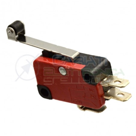 Microswitch Pulsante Fine Corsa Micro Switch a Leva con Rotella Generico