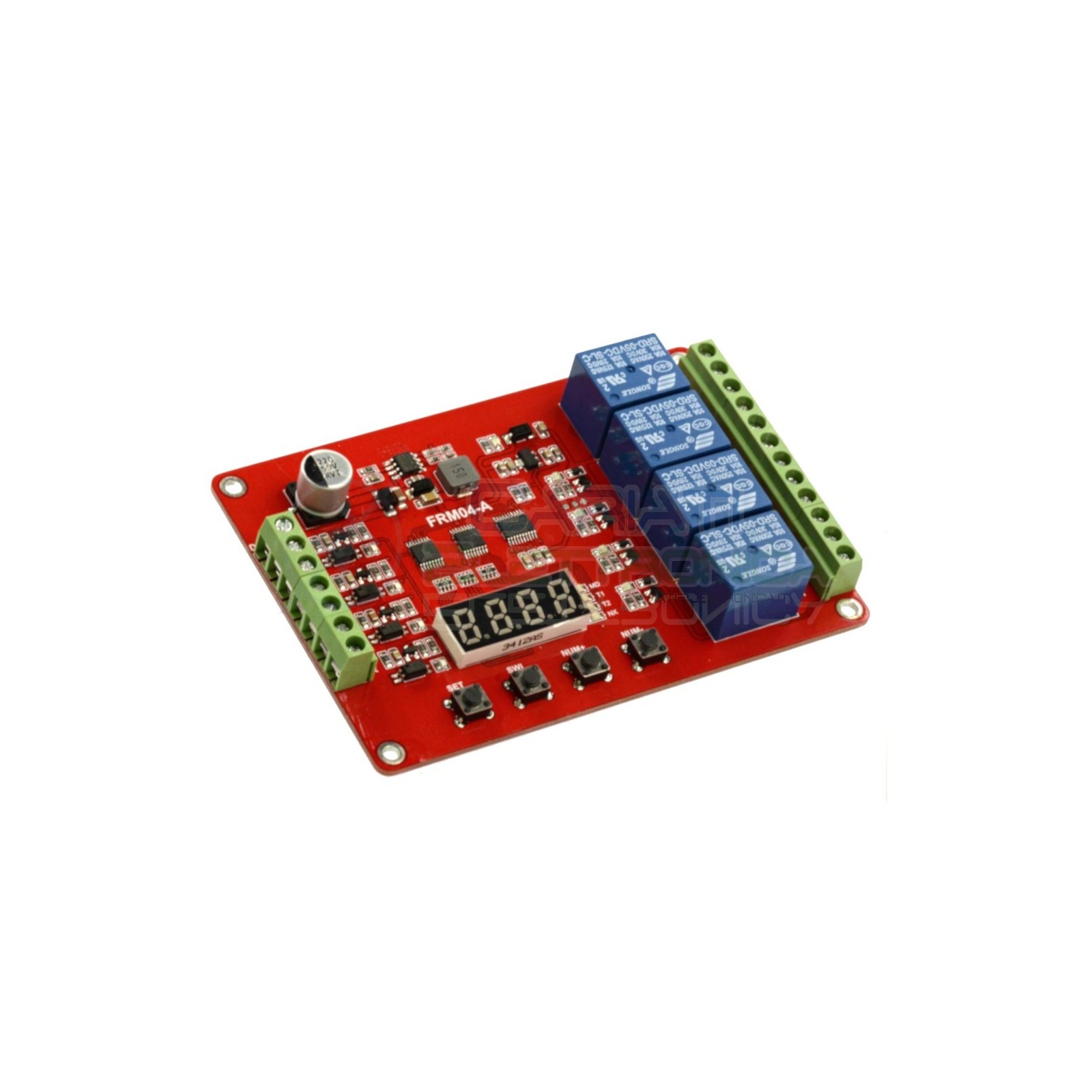 MODULO TEMPORIZZATORE TIMER 12V CON 4 RELE' RELAY 18 FUNZIONIGenerico