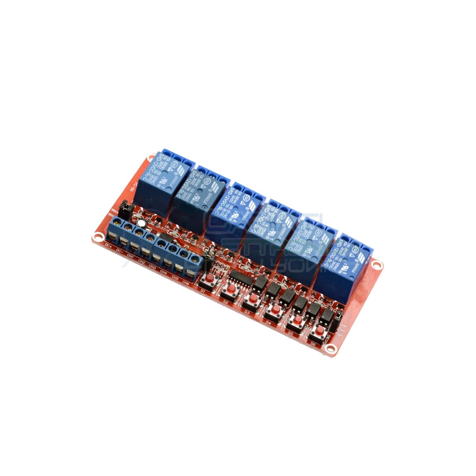 Scheda 6 Relay Relè 12V Dc 10A SONGLE SRD-12VDC-SL-C SPDT Monostabile BistabileGenerico