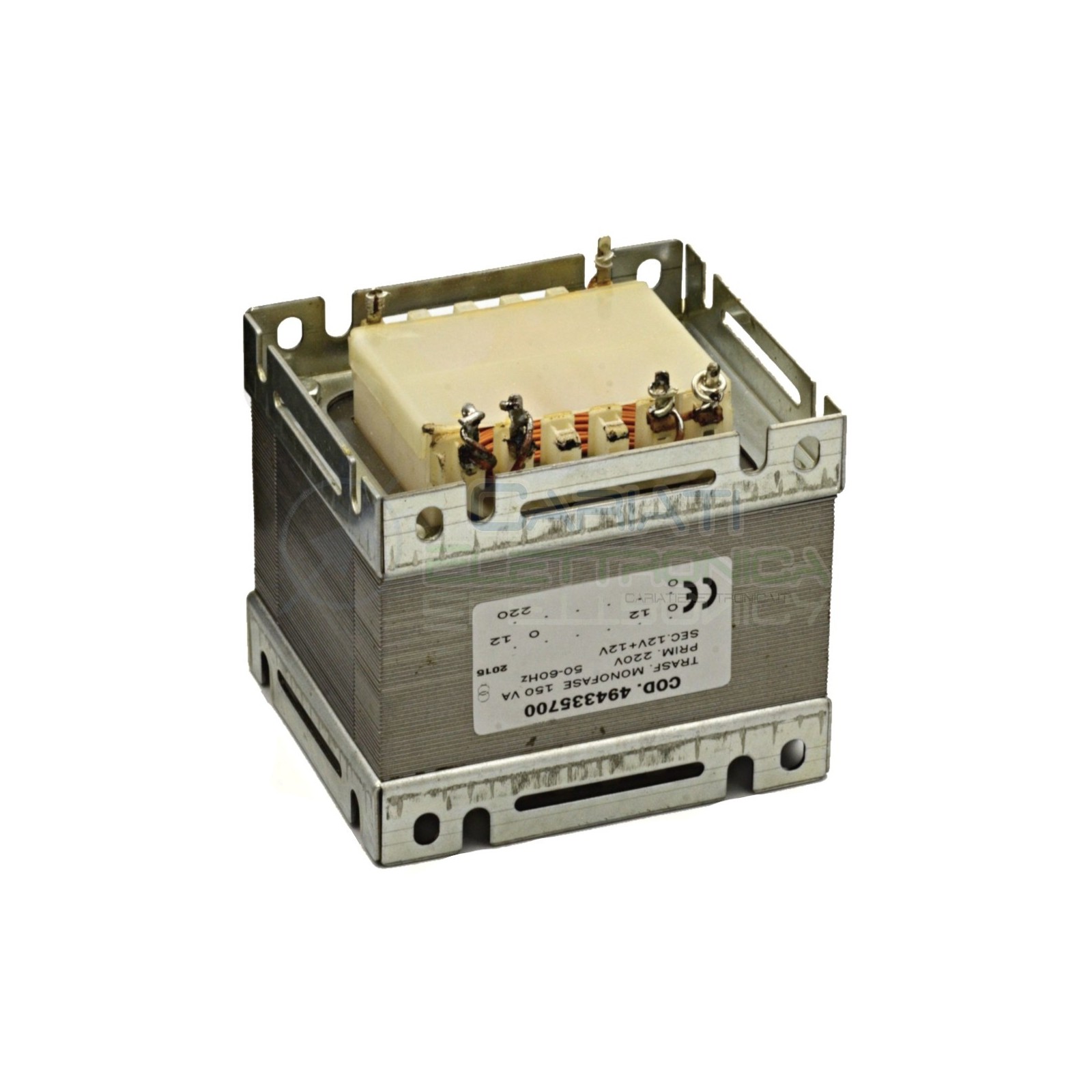 Trasformatore Monofase 150 VA ingresso 230V Doppia uscita 12 Volt 12V+12V