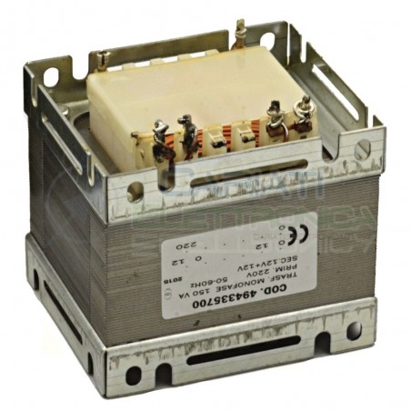 Trasformatore Monofase 150 VA ingresso 230V Doppia uscita 12 Volt 12V+12V