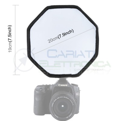 Softbox Diffusore per Flash Macchina Fotografica 200 x 200 mm Lampada Luce Foto