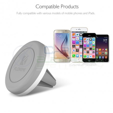 SUPPORTO MAGNETICO PER SMARTPHONE TELEFONO DA AUTO CON CALAMITA PORTA TELEFONO