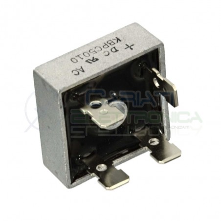 Diode Single phase bridge rectifier KBPC5010 50A 1000V 1KvDC COMPONENTS